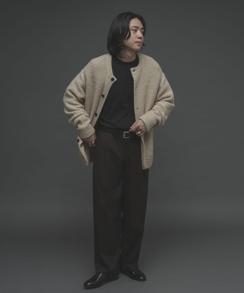 SENSE OF PLACE by URBAN RESEARCH(センスオブプレイスバイアーバンリサーチ)の「『Sサイズあり』ウールライクタックワイドパンツ(その他パンツ・メンズ・ブラック/ブラウン/グレー/ライトベージュ・MEDIUM/LARGE/SMALL)」の20枚目の写真