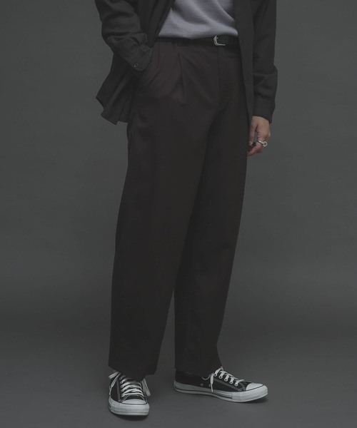 SENSE OF PLACE by URBAN RESEARCH(センスオブプレイスバイアーバンリサーチ)の「『Sサイズあり』ウールライクタックワイドパンツ(その他パンツ・メンズ・ブラック/ブラウン/グレー/ライトベージュ・MEDIUM/LARGE/SMALL)」の21枚目の写真