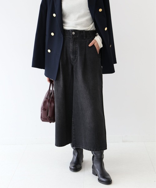 SLOBE IENA(スローブイエナ)の「LE DENIM バギークロップドパンツ【洗濯機使用可能】◆(デニムパンツ・レディース・ブルー系その他/ブラック・38/36)」の8枚目の写真