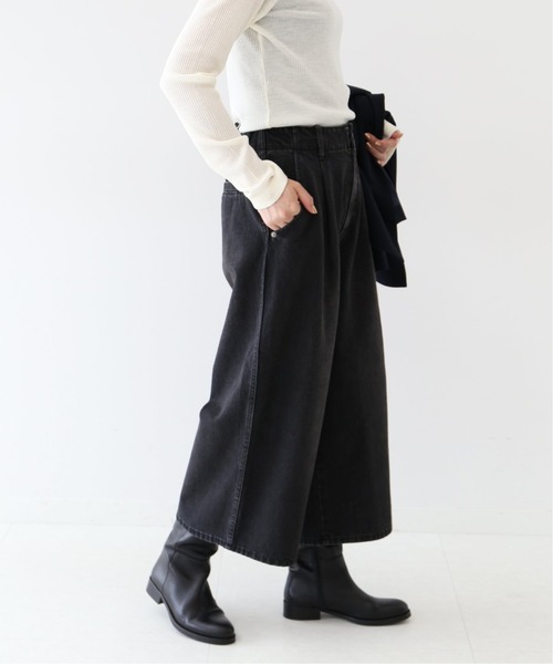 SLOBE IENA(スローブイエナ)の「LE DENIM バギークロップドパンツ【洗濯機使用可能】◆(デニムパンツ・レディース・ブルー系その他/ブラック・38/36)」の12枚目の写真