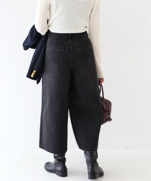 SLOBE IENA(スローブイエナ)の「LE DENIM バギークロップドパンツ【洗濯機使用可能】◆(デニムパンツ・レディース・ブルー系その他/ブラック・38/36)」の13枚目の写真