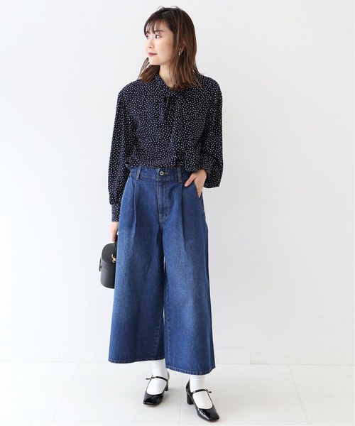 SLOBE IENA(スローブイエナ)の「LE DENIM バギークロップドパンツ【洗濯機使用可能】◆(デニムパンツ・レディース・ブルー系その他/ブラック・38/36)」の14枚目の写真