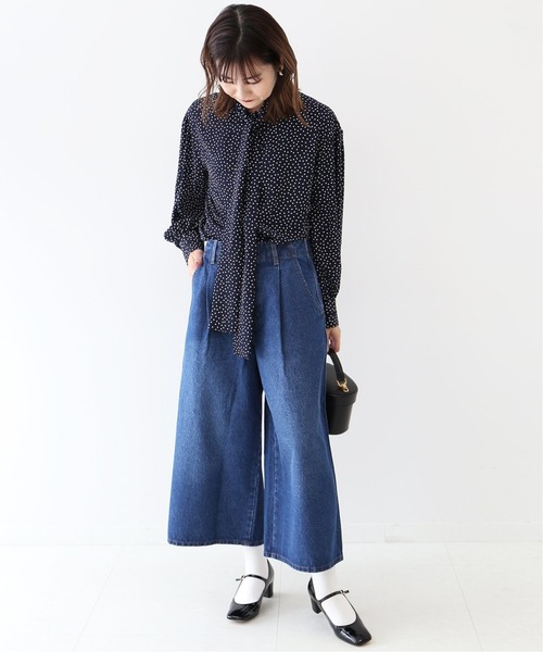 SLOBE IENA(スローブイエナ)の「LE DENIM バギークロップドパンツ【洗濯機使用可能】◆(デニムパンツ・レディース・ブルー系その他/ブラック・38/36)」の17枚目の写真