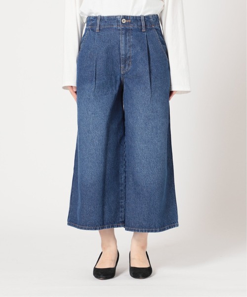 SLOBE IENA(スローブイエナ)の「LE DENIM バギークロップドパンツ【洗濯機使用可能】◆(デニムパンツ・レディース・ブルー系その他/ブラック・38/36)」の20枚目の写真