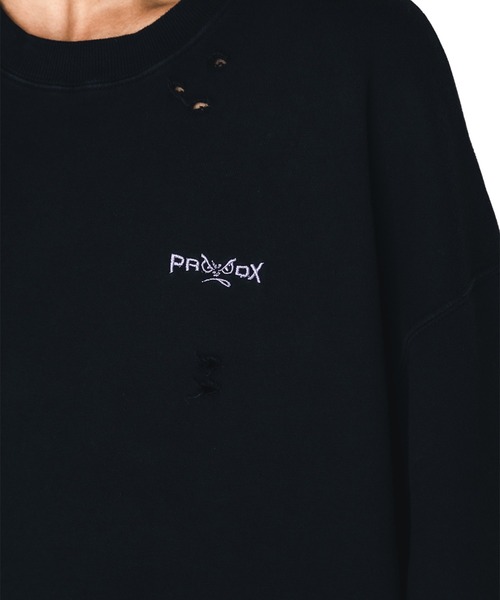 BAD BOY（バッドボーイ）の「【BADBOY】PRDX別注BADBOYダメージスウェット（スウェット・レディース・グレー/ブラック・LARGE/MEDIUM）」の8枚目の写真