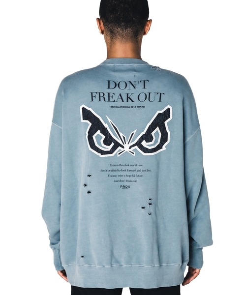 BAD BOY（バッドボーイ）の「【BADBOY】PRDX別注BADBOYダメージスウェット（スウェット・レディース・グレー/ブラック・LARGE/MEDIUM）」の13枚目の写真