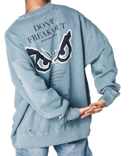 BAD BOY（バッドボーイ）の「【BADBOY】PRDX別注BADBOYダメージスウェット（スウェット・レディース・グレー/ブラック・LARGE/MEDIUM）」の15枚目の写真