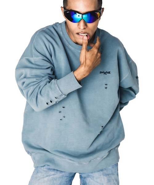 BAD BOY（バッドボーイ）の「【BADBOY】PRDX別注BADBOYダメージスウェット（スウェット・レディース・グレー/ブラック・LARGE/MEDIUM）」の19枚目の写真