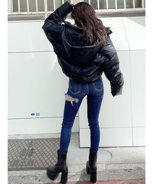 GYDA(ジェイダ)の「ミドルウエスト BACK RIPPEDスキニーデニムパンツ(デニムパンツ・レディース・インディゴブルー/ブルー・SMALL/MEDIUM/X-SMALL)」の20枚目の写真