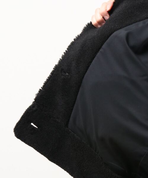 Abahouse Devinette（ドゥヴィネット）の「【Mylanka】ウールミックスボアジャケット（ブルゾン・レディース・ホワイト/ブラック/サックスブルー・フリー）」の4枚目の写真