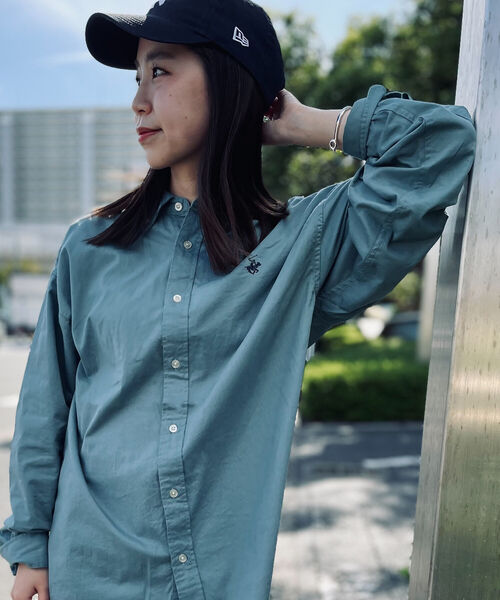 BEVERLY HILLS POLO CLUB（ビバリーヒルズポロクラブ）の「【BEVERLY HILLS POLO CLUB/ビバリーヒルズポロクラブ】ビッグB.Dシャツ（シャツ/ブラウス・メンズ・ホワイト/ライトブルー/ブラック/ベージュ/グリーン・MEDIUM/LARGE/X-LARGE）」の5枚目の写真