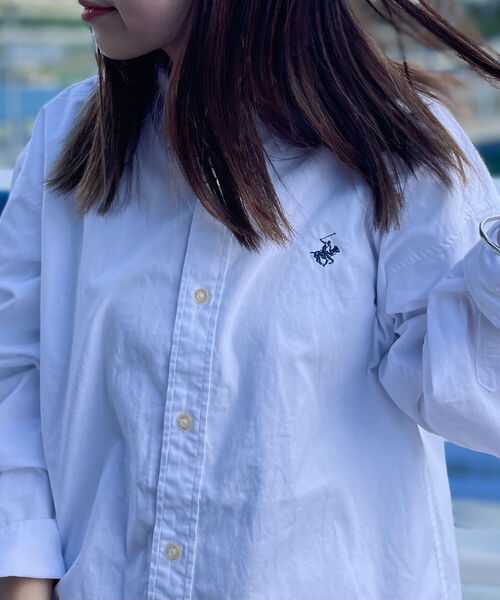 BEVERLY HILLS POLO CLUB（ビバリーヒルズポロクラブ）の「【BEVERLY HILLS POLO CLUB/ビバリーヒルズポロクラブ】ビッグB.Dシャツ（シャツ/ブラウス・メンズ・ホワイト/ライトブルー/ブラック/ベージュ/グリーン・MEDIUM/LARGE/X-LARGE）」の10枚目の写真
