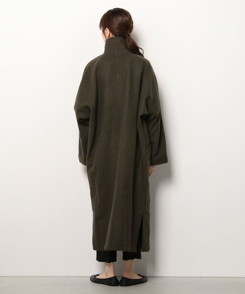 BASISBROEK（バシスブルック）の「[ BASISBROEK ] GREAT　メルトンウールオーバーロングコート（チェスターコート・レディース・ブラウン/ブラック/オリーブ/ベージュ・1）」の6枚目の写真