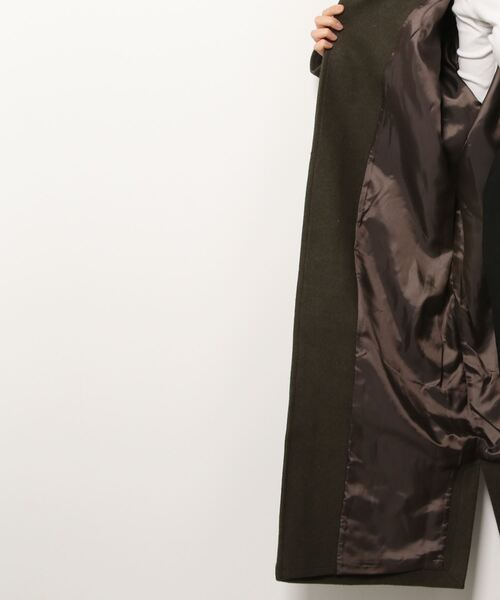 BASISBROEK（バシスブルック）の「[ BASISBROEK ] GREAT　メルトンウールオーバーロングコート（チェスターコート・レディース・ブラウン/ブラック/オリーブ/ベージュ・1）」の7枚目の写真