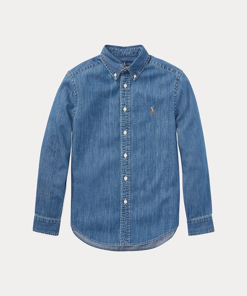POLO RALPH LAUREN CHILDRENSWEAR（ポロ ラルフ ローレン チルドレンズウェア）の「コットン デニム シャツ（シャツ/ブラウス・キッズ・ブルー・S/M/L/XL）」の4枚目の写真