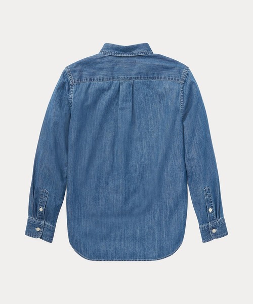 POLO RALPH LAUREN CHILDRENSWEAR（ポロ ラルフ ローレン チルドレンズウェア）の「コットン デニム シャツ（シャツ/ブラウス・キッズ・ブルー・S/M/L/XL）」の5枚目の写真