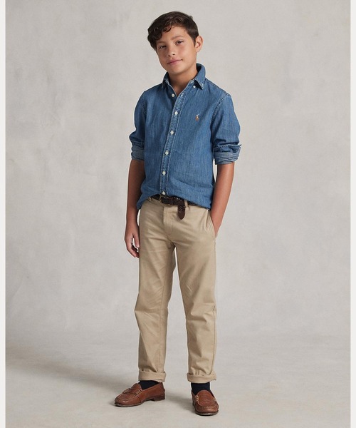 POLO RALPH LAUREN CHILDRENSWEAR（ポロ ラルフ ローレン チルドレンズウェア）の「コットン デニム シャツ（シャツ/ブラウス・キッズ・ブルー・S/M/L/XL）」の6枚目の写真