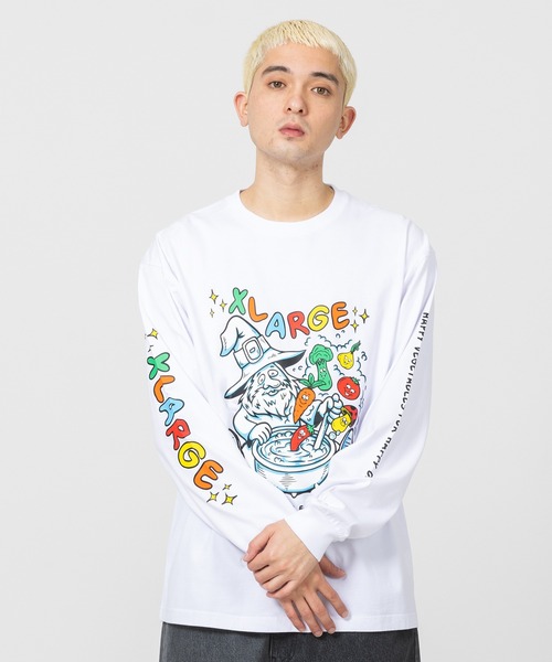 XLARGE（エクストララージ）の「VEGATABLE L/S TEE（Tシャツ/カットソー・メンズ・ホワイト/ブラック/ブルー・S/M/L/XL）」の2枚目の写真