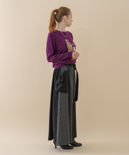 La SRIC（ラスリック）の「La SRIC チェック切替 ZIP スカート（スカート・レディース・グレー/ブラック・FREE）」の22枚目の写真