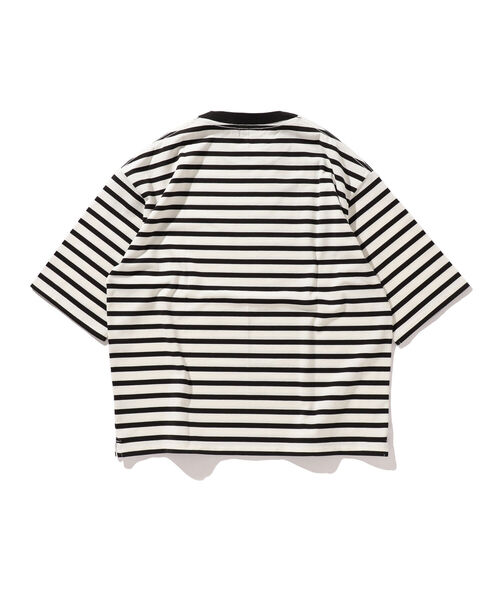 BEAMS LIGHTS（ビームスライツ）の「BEAMS LIGHTS / スプレンダーツイスト リンガーネック ボーダー Tシャツ（Tシャツ/カットソー・メンズ・ホワイト/グレー/ワイン・SMALL/MEDIUM/LARGE）」の7枚目の写真