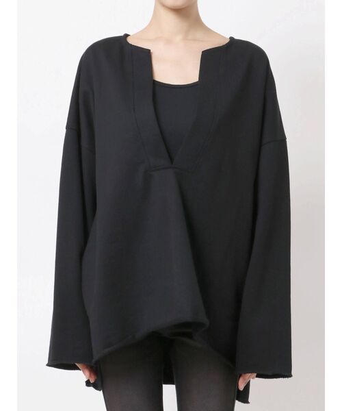 EMODA（エモダ）の「Vネックオーバートップ（Tシャツ/カットソー・レディース・ブラック/ブルー/アイボリー・FREE）」の10枚目の写真