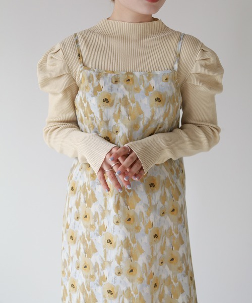 Bab（バブ）の「クロスニット&キャミワンピースSET（ワンピース・レディース・ベージュ/パープル/アイボリー・M）」の17枚目の写真