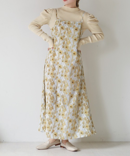 Bab（バブ）の「クロスニット&キャミワンピースSET（ワンピース・レディース・ベージュ/パープル/アイボリー・M）」の20枚目の写真