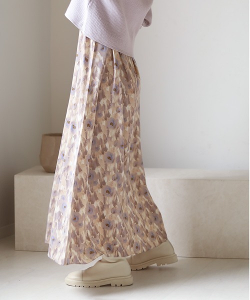 Bab（バブ）の「クロスニット&キャミワンピースSET（ワンピース・レディース・ベージュ/パープル/アイボリー・M）」の4枚目の写真