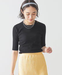 BEAMS LIGHTS | BEAMS LIGHTS / テレコ リブ ハーフスリーブ Tシャツ(Tシャツ/カットソー)