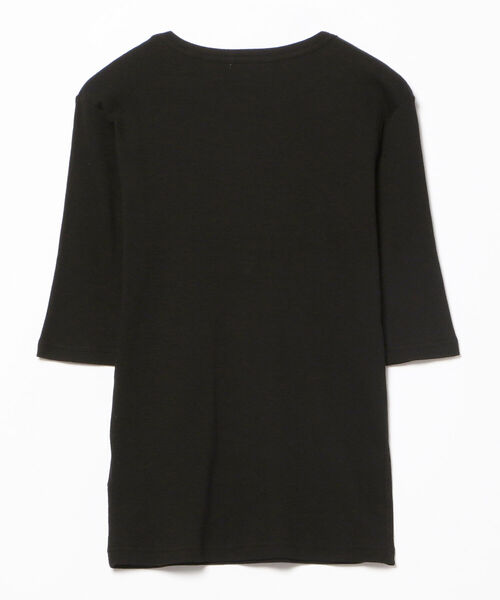 BEAMS LIGHTS(ビームスライツ)の「BEAMS LIGHTS / テレコ リブ ハーフスリーブ Tシャツ(Tシャツ/カットソー・レディース・ホワイト/ブラック/サックスブルー・ONE SIZE)」の22枚目の写真