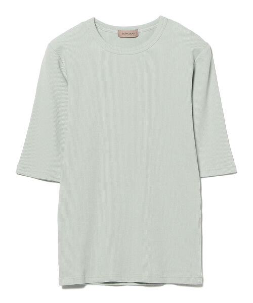 BEAMS LIGHTS(ビームスライツ)の「BEAMS LIGHTS / テレコ リブ ハーフスリーブ Tシャツ(Tシャツ/カットソー・レディース・ホワイト/ブラック/サックスブルー・ONE SIZE)」の20枚目の写真