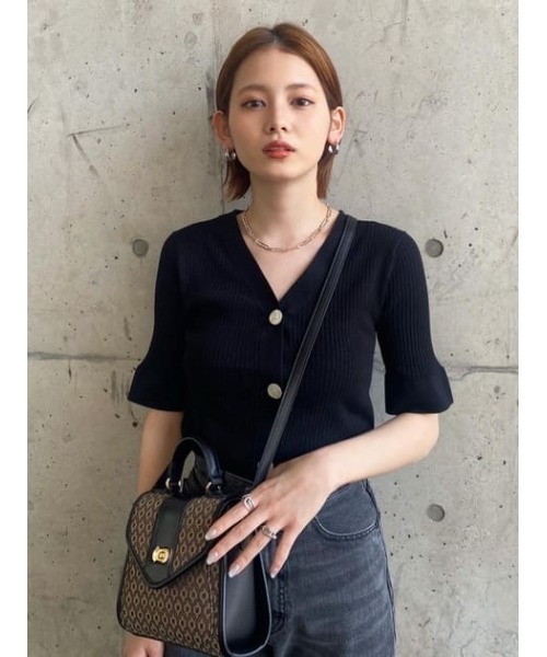 MOUSSY（マウジー）の「MONOGRAM MINI SHOULDER バッグ（ショルダーバッグ・レディース・ライトグリーン/ベージュ/ブラウン・FREE）」の7枚目の写真