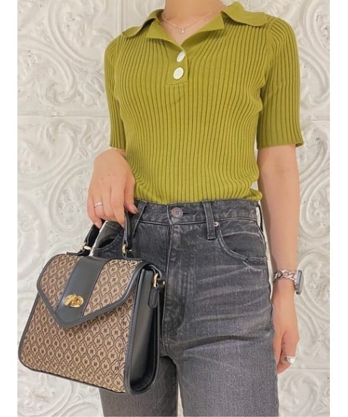 MOUSSY（マウジー）の「MONOGRAM MINI SHOULDER バッグ（ショルダーバッグ・レディース・ライトグリーン/ベージュ/ブラウン・FREE）」の22枚目の写真