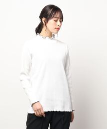 Samansa Mos2 | 配色メローハイネックカットソー(Tシャツ/カットソー)