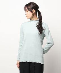 Samansa Mos2 | 配色メローハイネックカットソー(Tシャツ/カットソー)