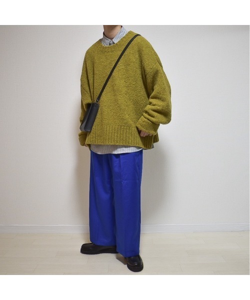 MinoriTY（マイノリティ）の「【MinoriTY】セミフレアシルエット カラースラックス パンツ メンズ 無地 秋服 夏服 ワイドパンツ（スラックス・メンズ・オレンジ/ブルー・M/L）」の6枚目の写真