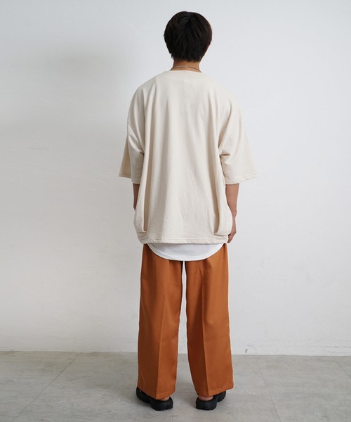 MinoriTY（マイノリティ）の「【MinoriTY】セミフレアシルエット カラースラックス パンツ メンズ 無地 秋服 夏服 ワイドパンツ（スラックス・メンズ・オレンジ/ブルー・M/L）」の19枚目の写真