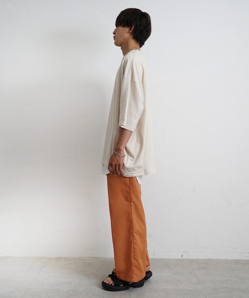 MinoriTY（マイノリティ）の「【MinoriTY】セミフレアシルエット カラースラックス パンツ メンズ 無地 秋服 夏服 ワイドパンツ（スラックス・メンズ・オレンジ/ブルー・M/L）」の20枚目の写真