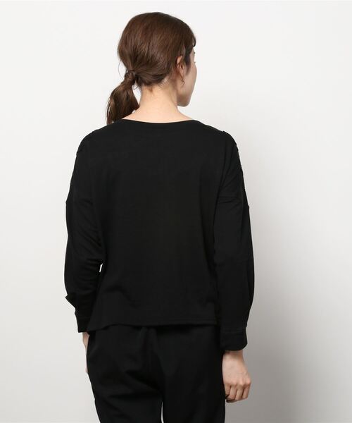 Anna Nicola(アンナニコラ)の「Anna Nicola 裏起毛レースプルオーバー(Tシャツ/カットソー・レディース・プラム/キャメル/ブラック・38)」の22枚目の写真