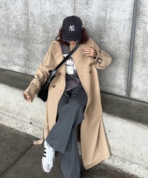 GeeRA（ジーラ）の「春 のマストアイテム！キャンディスリーブオーバーサイズロングトレンチコート（トレンチコート）」