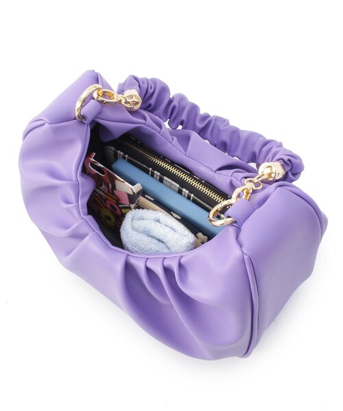 ESPERANZA(エスペランサ)の「【3WAY】パールハンドルバッグ(ショルダーバッグ・レディース・アイボリー/パープル系・FREE)」の9枚目の写真