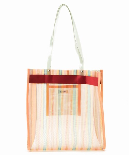 Casselini（キャセリーニ）の「Casselini(キャセリーニ)プリントチュールトート（トートバッグ・レディース・オレンジ/ブルー/グリーン・FREE）」の13枚目の写真
