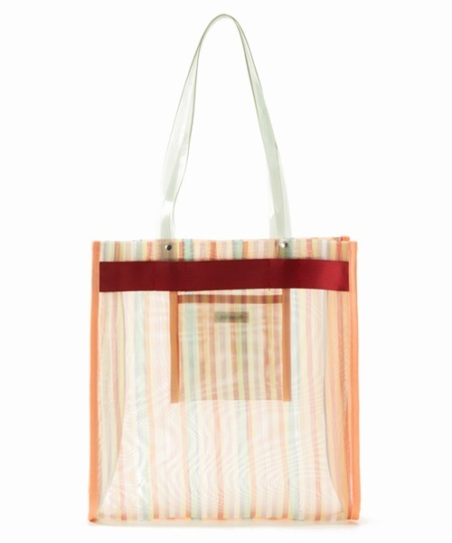 Casselini（キャセリーニ）の「Casselini(キャセリーニ)プリントチュールトート（トートバッグ・レディース・オレンジ/ブルー/グリーン・FREE）」の6枚目の写真