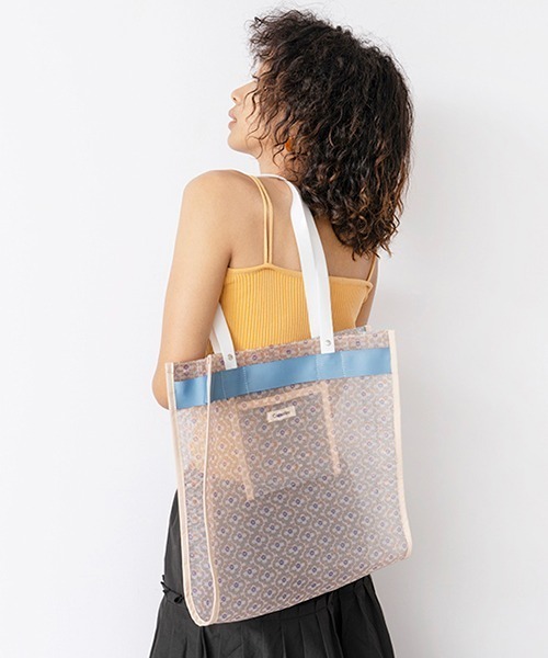 Casselini（キャセリーニ）の「Casselini(キャセリーニ)プリントチュールトート（トートバッグ・レディース・オレンジ/ブルー/グリーン・FREE）」の7枚目の写真