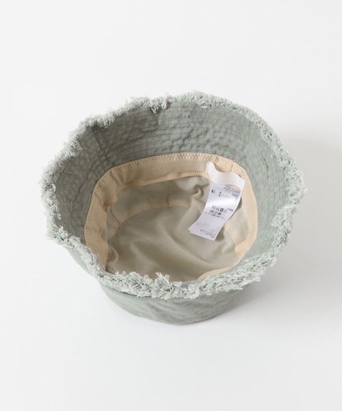 SENSE OF PLACE by URBAN RESEARCH（センスオブプレイスバイアーバンリサーチ）の「キャンバスフリンジバケットハット（ハット・レディース・カーキ/ブラック/アイボリー・ONE）」の4枚目の写真