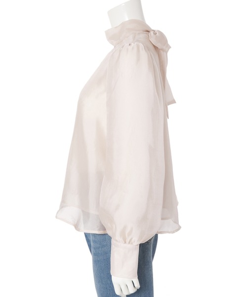 fifth（フィフス）の「オーガンジーバックリボンブラウス（シャツ/ブラウス・レディース・ホワイト/ピンクベージュ・M）」の8枚目の写真
