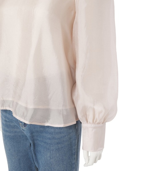 fifth（フィフス）の「オーガンジーバックリボンブラウス（シャツ/ブラウス・レディース・ホワイト/ピンクベージュ・M）」の10枚目の写真