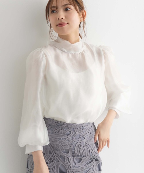 fifth（フィフス）の「オーガンジーバックリボンブラウス（シャツ/ブラウス・レディース・ホワイト/ピンクベージュ・M）」の21枚目の写真