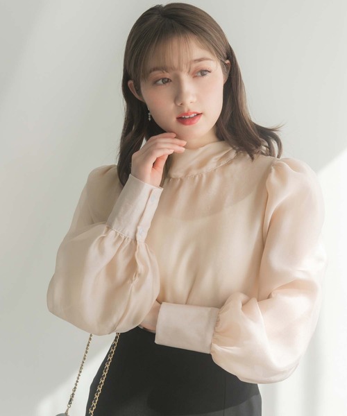 fifth（フィフス）の「オーガンジーバックリボンブラウス（シャツ/ブラウス・レディース・ホワイト/ピンクベージュ・M）」の17枚目の写真