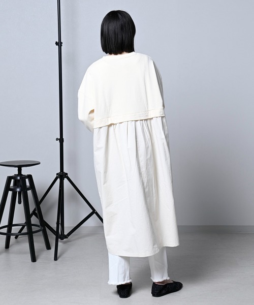 LUPILIEN(ルピリアン)の「【LUPILIEN】裏毛ドッキングワンピース(ワンピース・レディース・アイボリー/ネイビー/ブラック・FREE)」の14枚目の写真